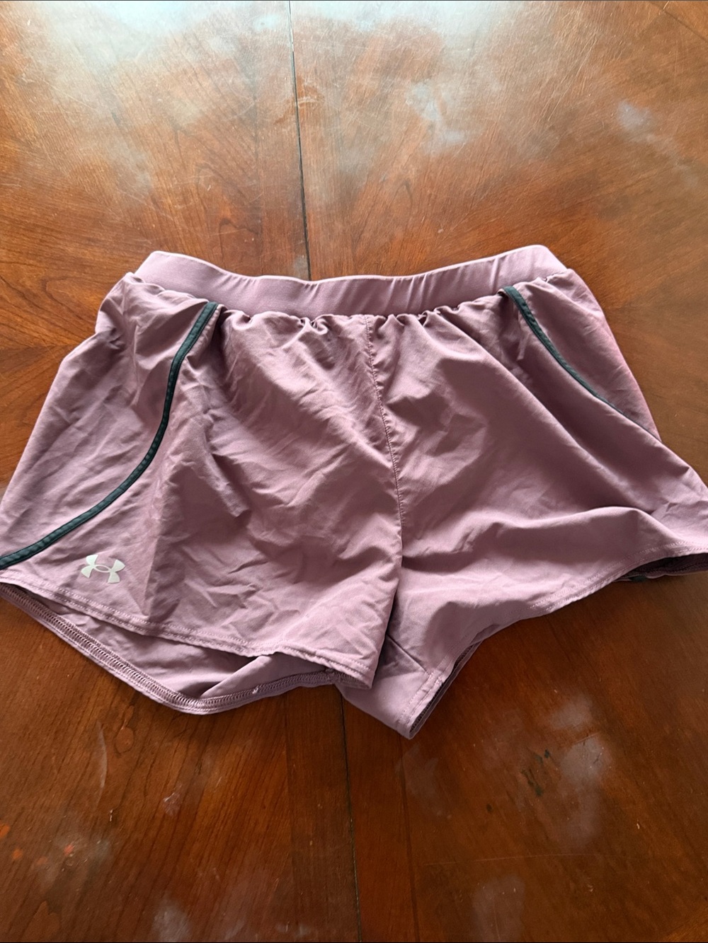 Under Armour Women's Mauve Athletic Shorts with Dark Trim